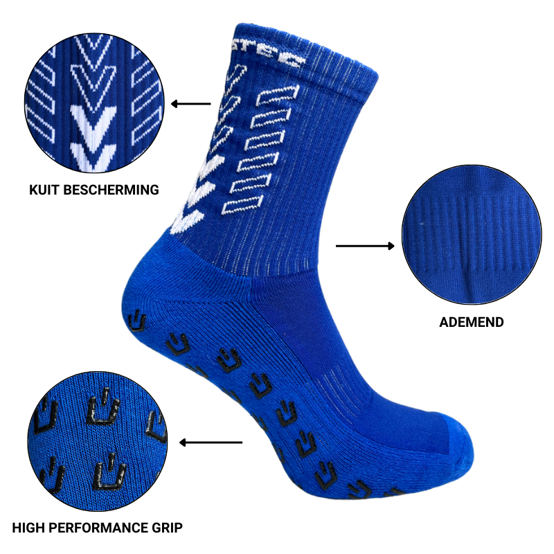 Prostec gripsokken blauw details klein